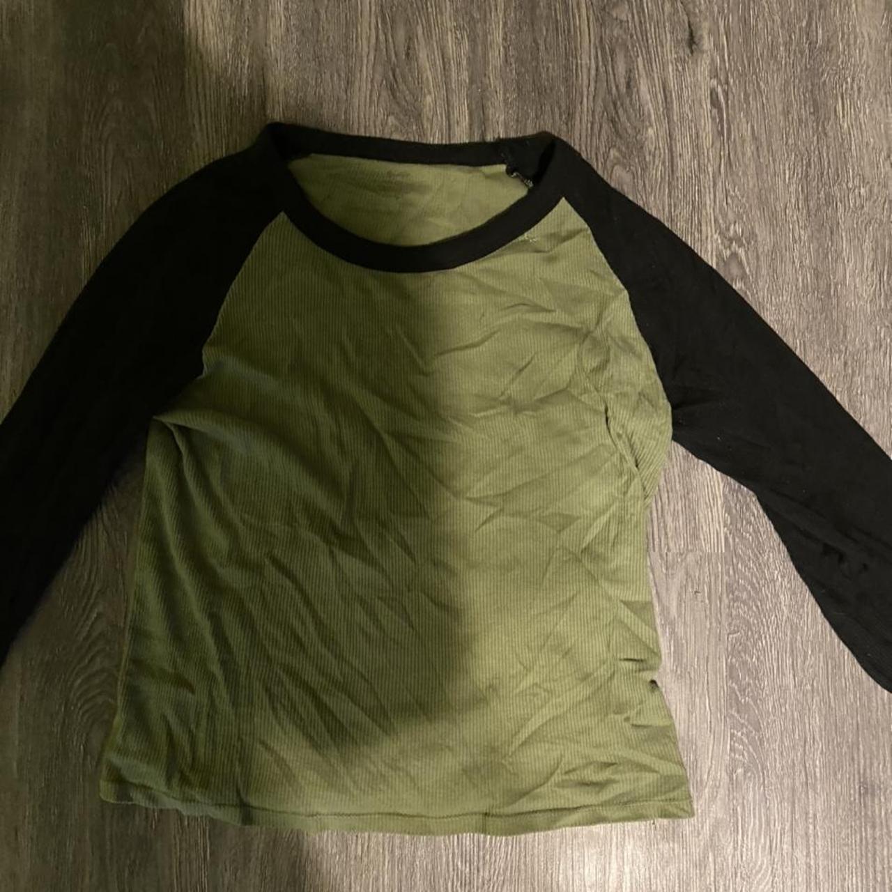 Brandy Melville green and black long sleeve I wore... Depop
