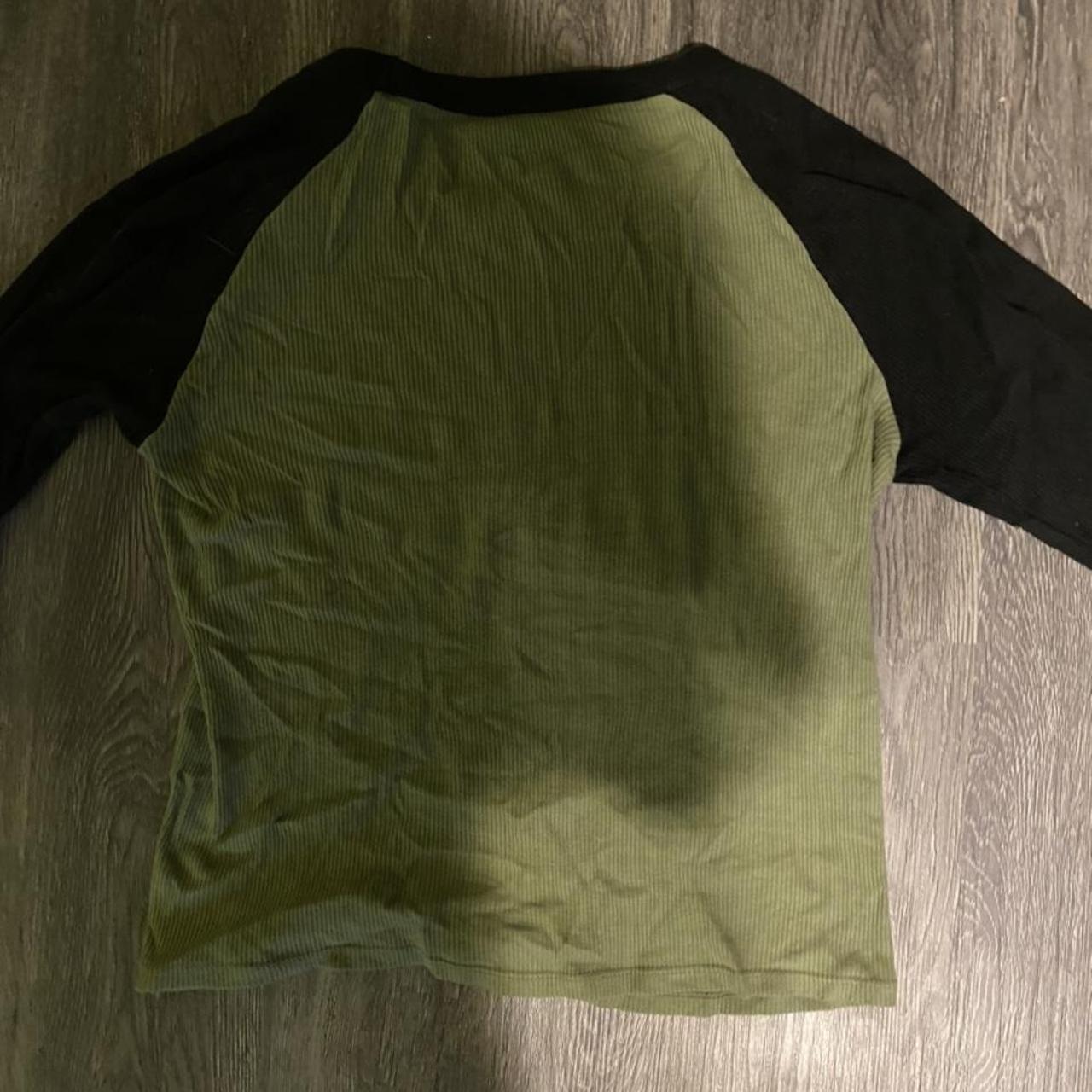 Brandy Melville green and black long sleeve I wore... - Depop