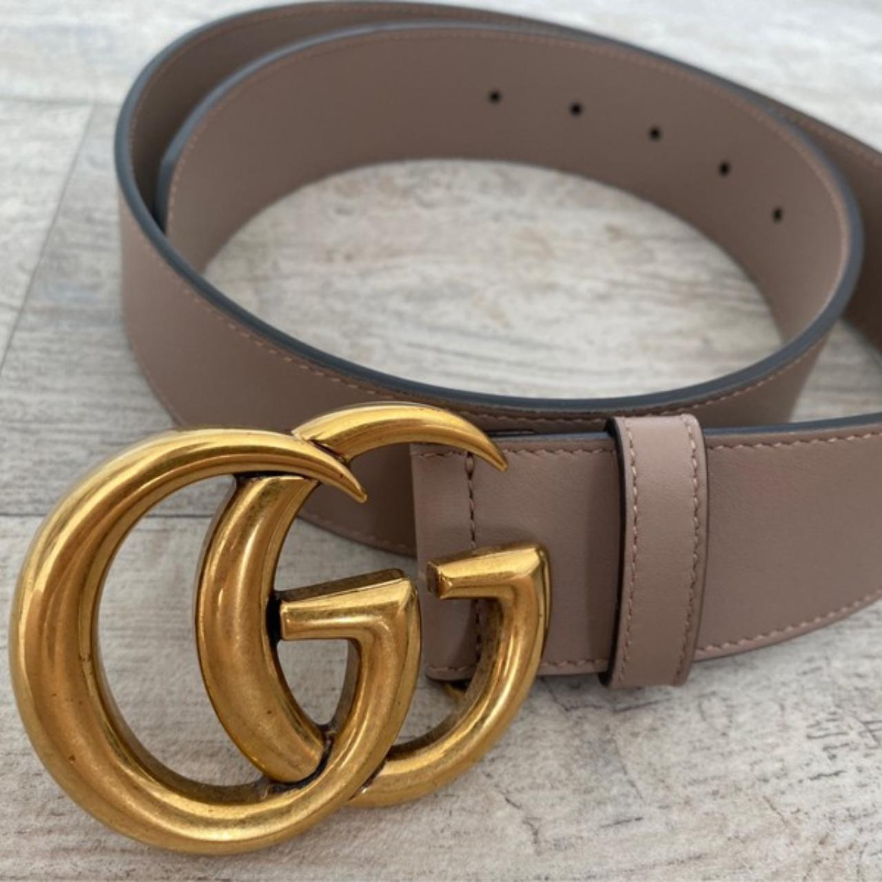 Cream gucci belt best sale