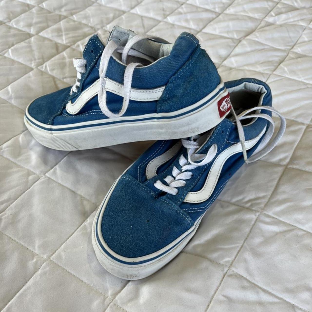 blue velvet vans shoes