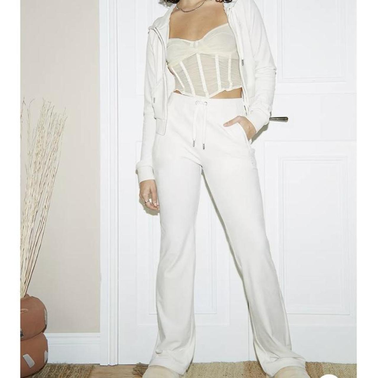 🤍 white juicy couture flare track pants 🤍 Depop