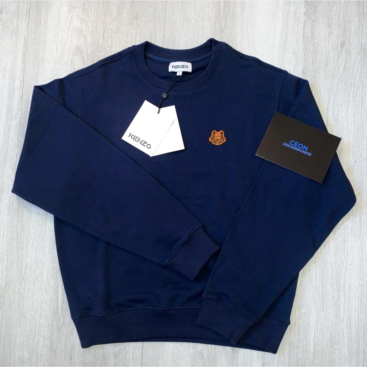 Kenzo Small Tiger Sweatshirt Navy • Iconic