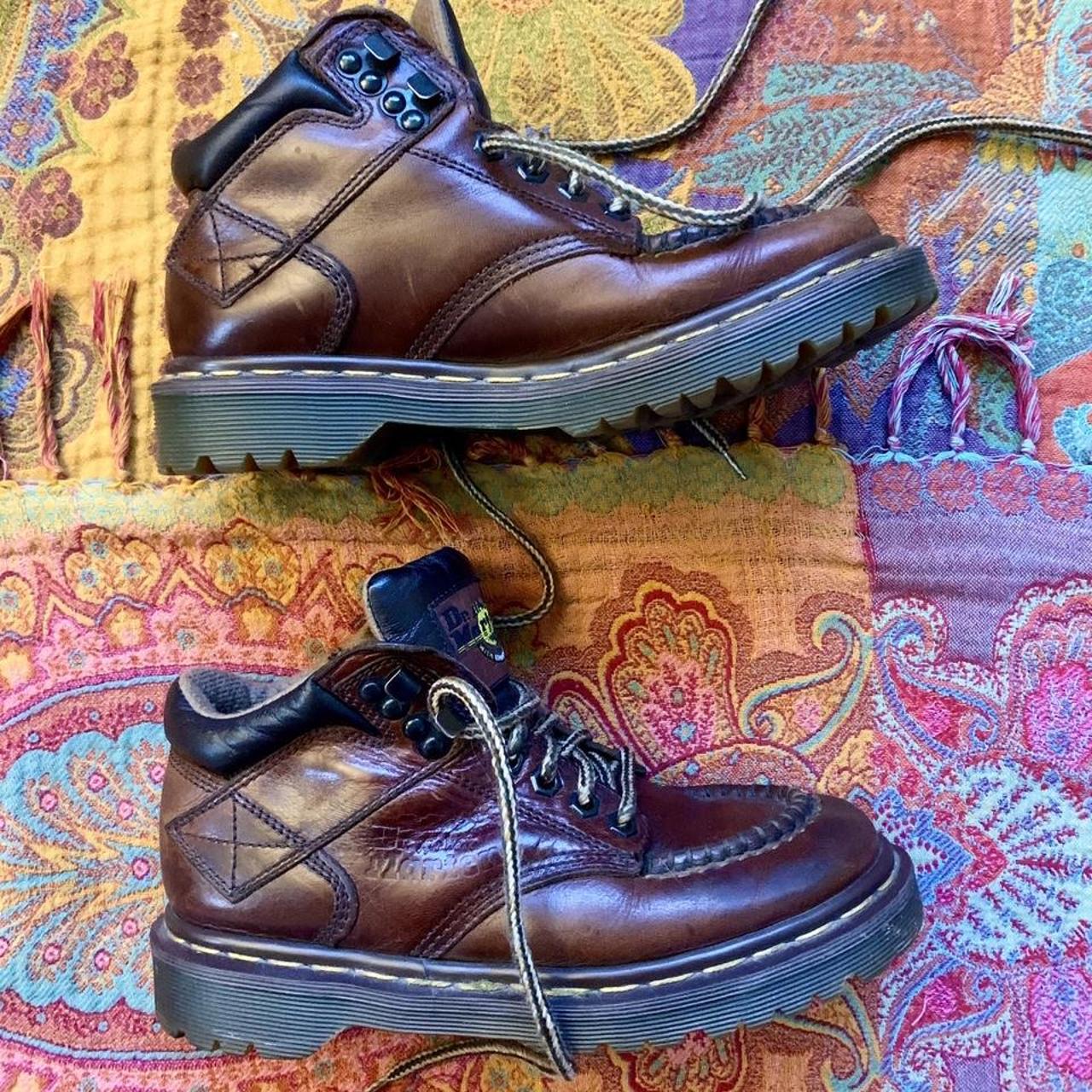 Doc Martens hiking brown hiking boots ️ No noticeable... Depop