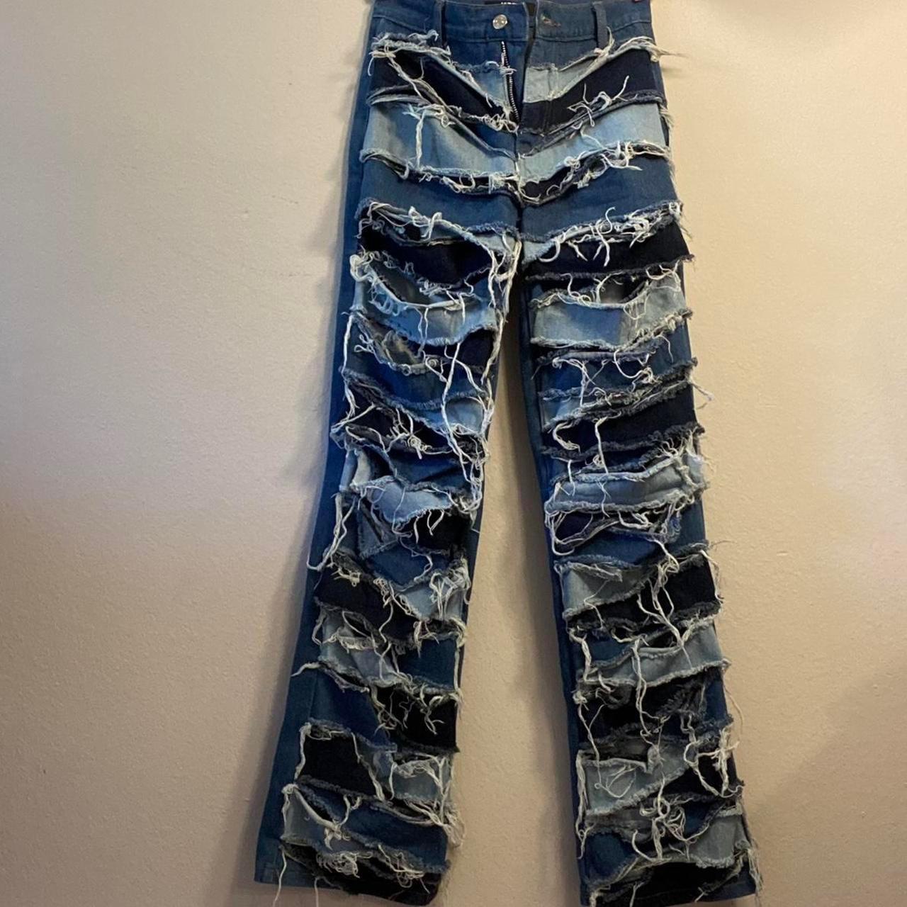 JADED LONDON shredded denim jeans ON SALE FOR 20%... - Depop