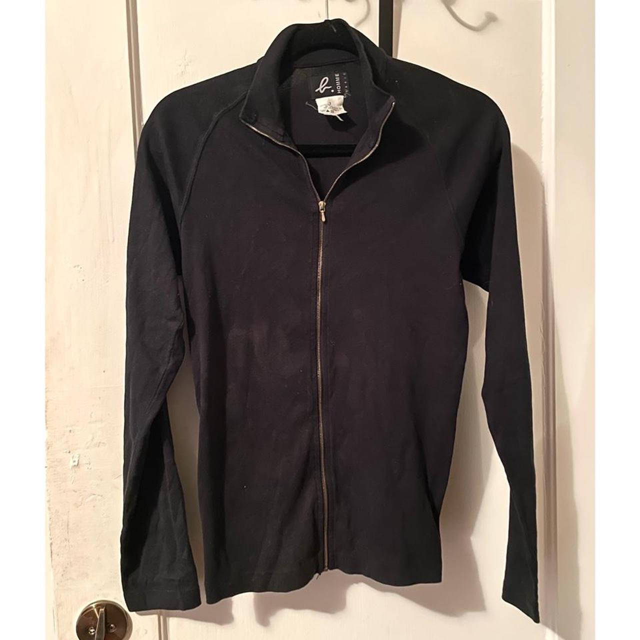 Agnes B. Homme men’s black zip up jacket Size... - Depop