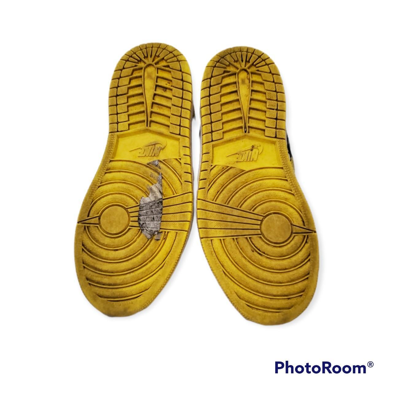 Jordan Yellow and White Trainers Depop