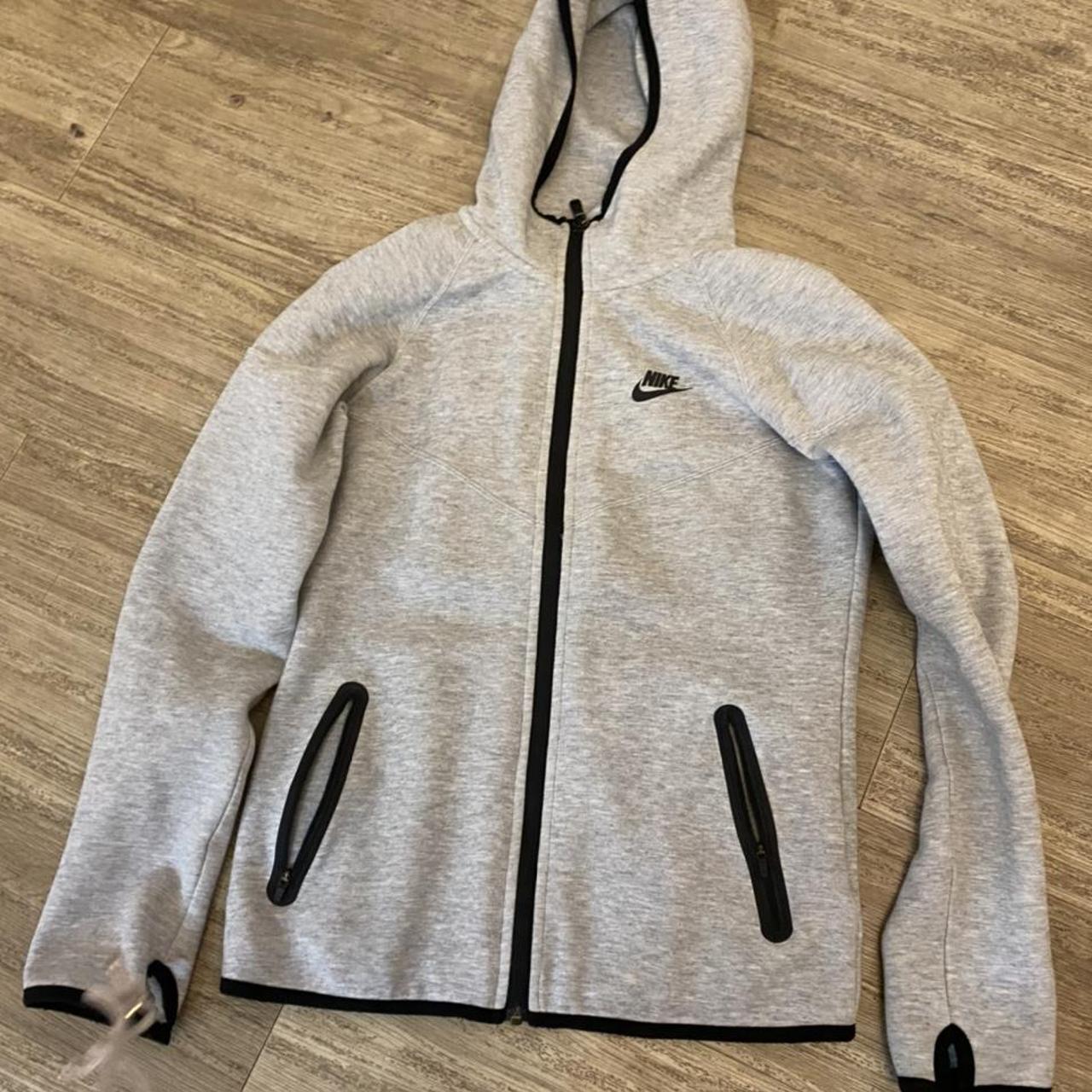 Top, Nike, zipped, hoodie, gym/running, small, grey... - Depop