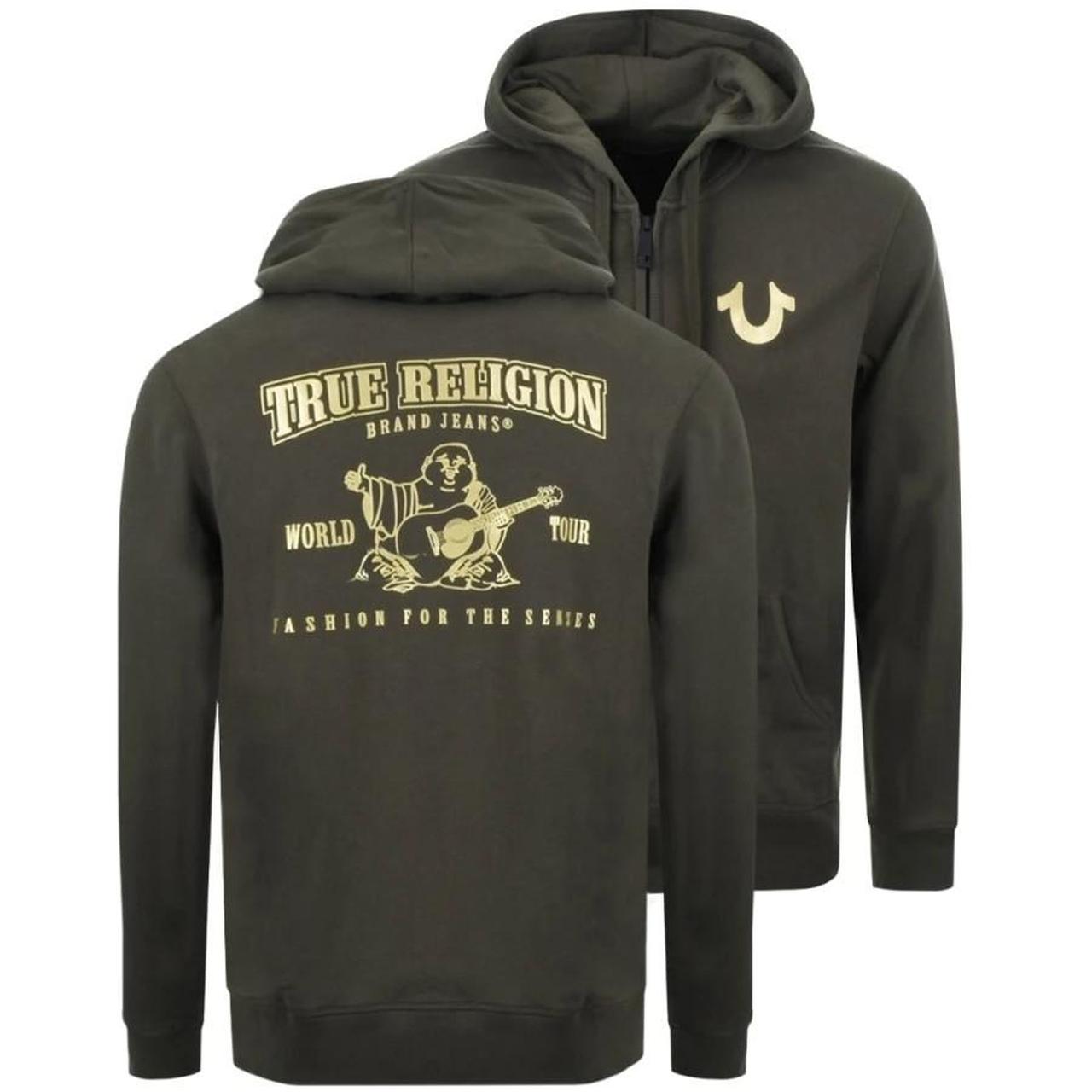 True religion gold hoodie sale