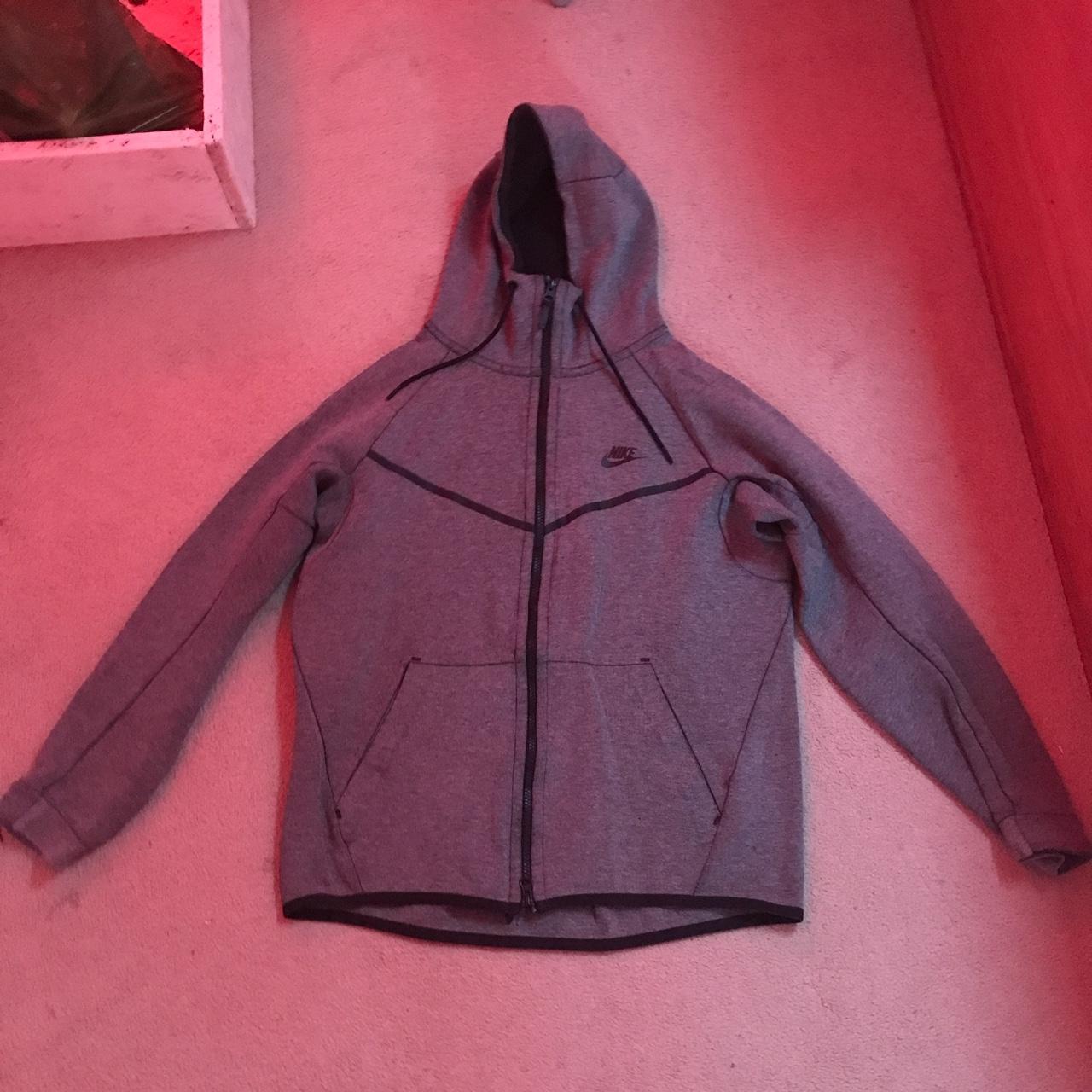 Nike grey tech fleece hoodie - Depop