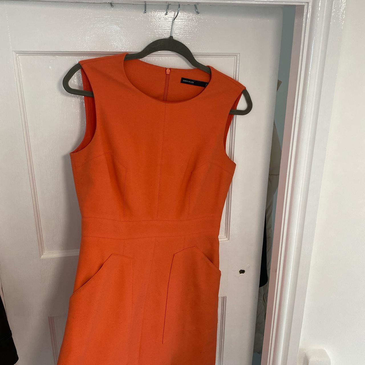 karen millen orange dress