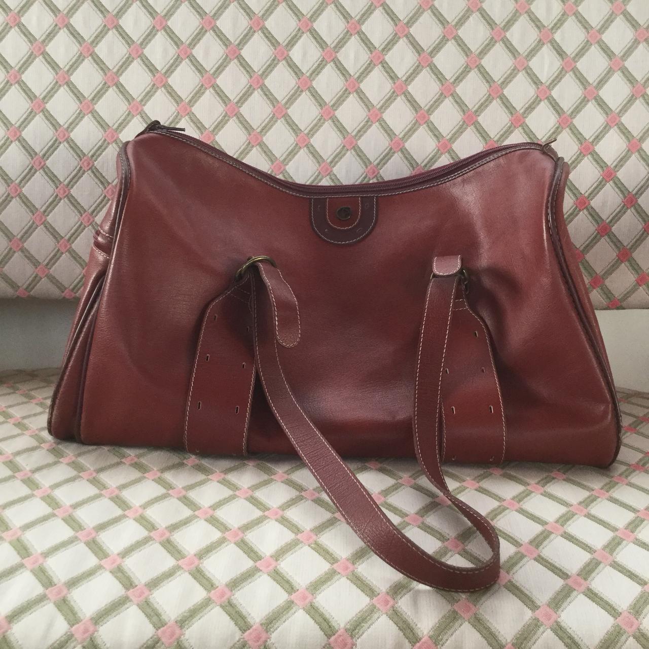 Piccolo borsone Nazareno Gabrieli in pelle color... Depop