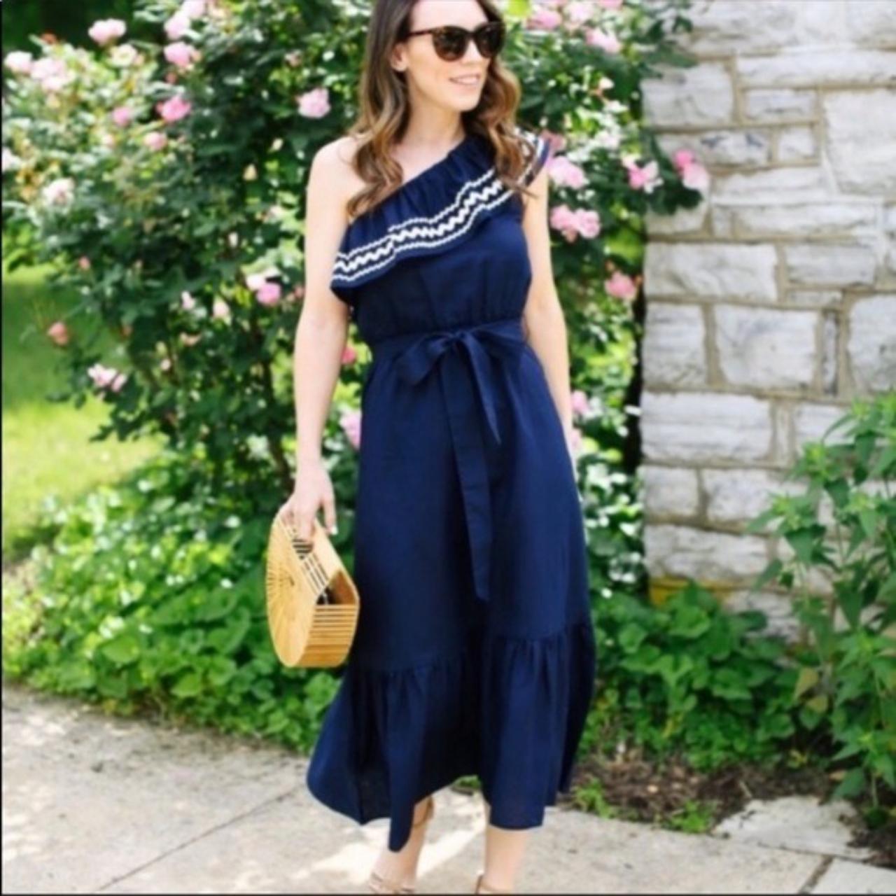 navy-blue-dress-with-one-shoulder-and-embroidered-depop