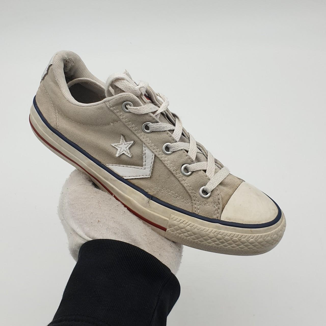 CONVERSE ALLSTAR LOW TRAINER WOMENS CREAM UK5 //... - Depop