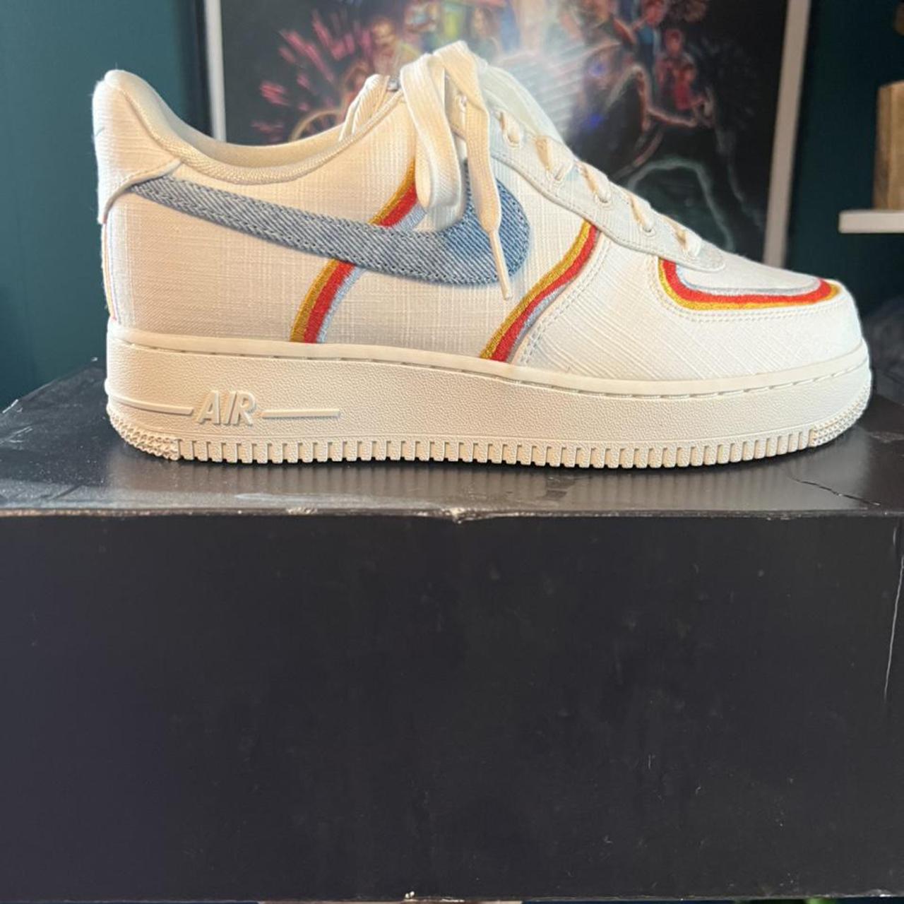 nike air force 1 womens blue and white