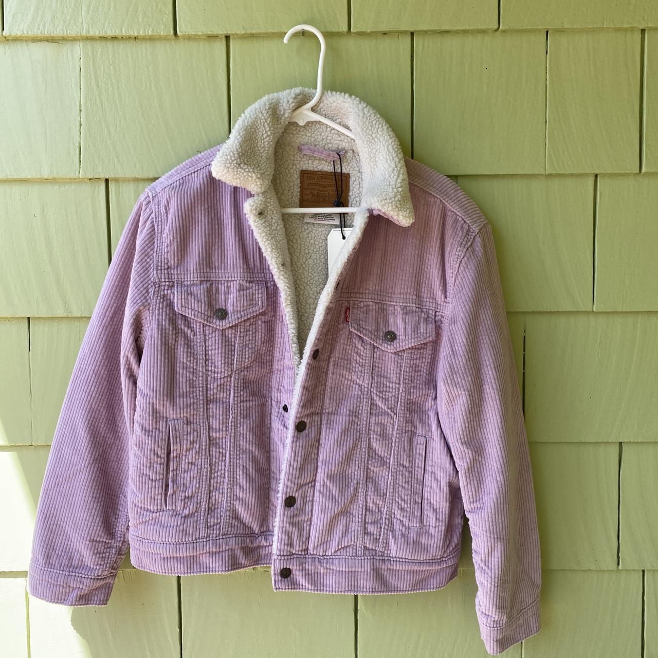 Levi's Women's Pink and Cream Jacket | Depop