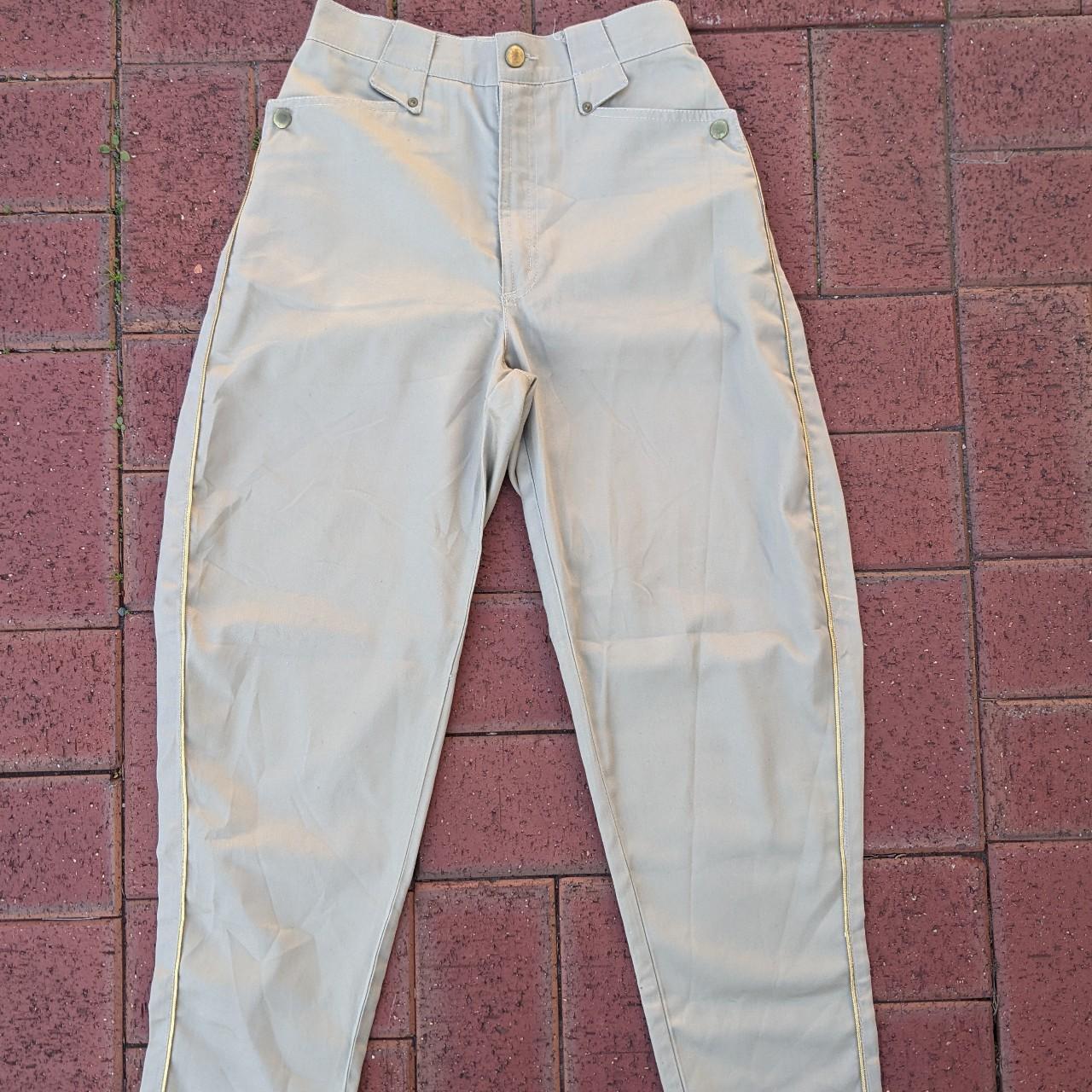 Vintage Joseph Saba STAGGERS High Waisted Beige... Depop