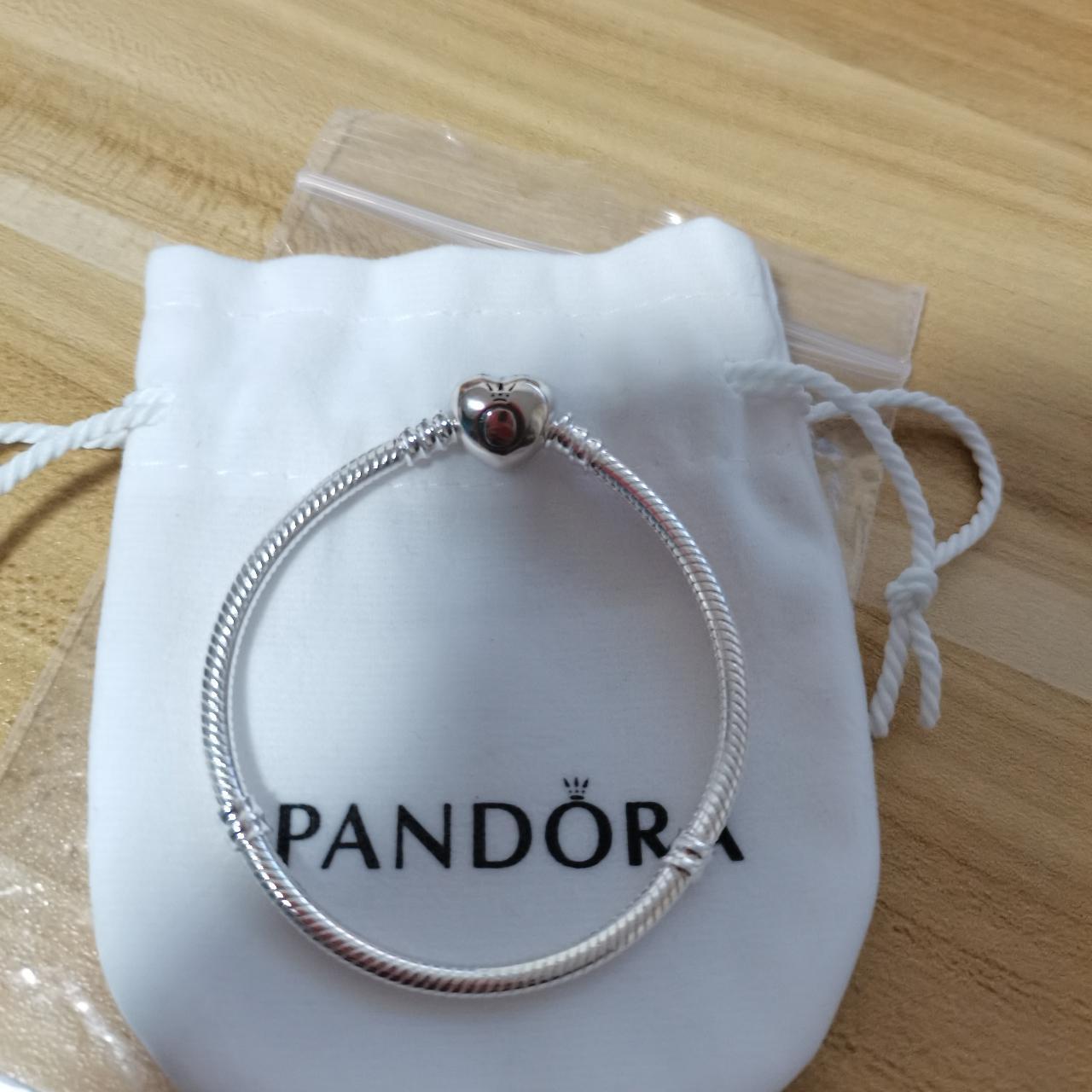 PANDORA Silver Snake Barrel Clasp Chain Charm... - Depop