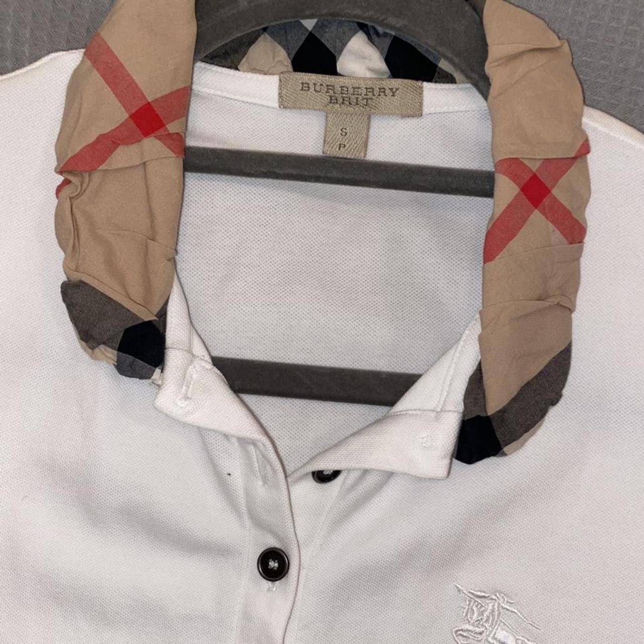 Women’s white Burberry Polo Purchased from Bicester... - Depop