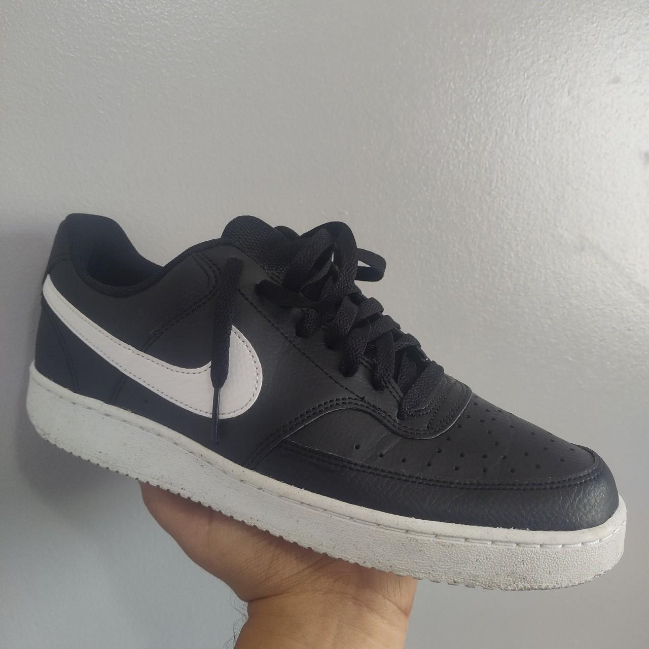 Nike Court Vision Low Size 9.5 Black Speckled MidSole - Depop