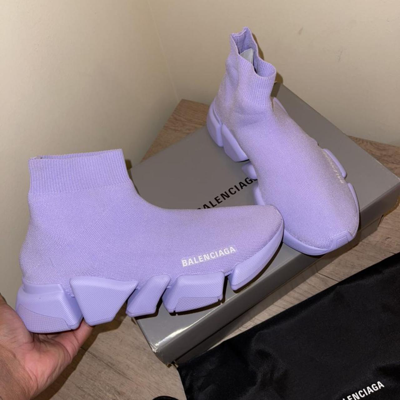 Balenciaga sock shoes purple online