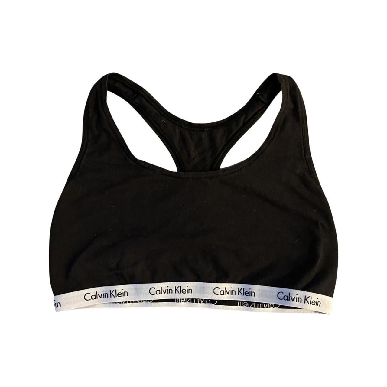 Black Calvin Klein bra no tag, fits like a women’s... Depop