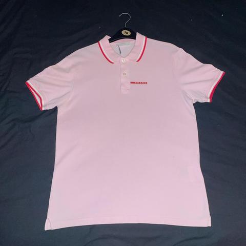 Prada Men's Pink Polo-shirts | Depop