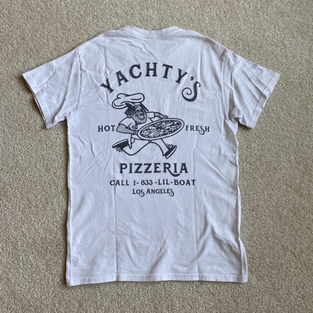 YACHTY’S PIZZERIA SHIRT AUTHENTIC - WHITE Lil... - Depop