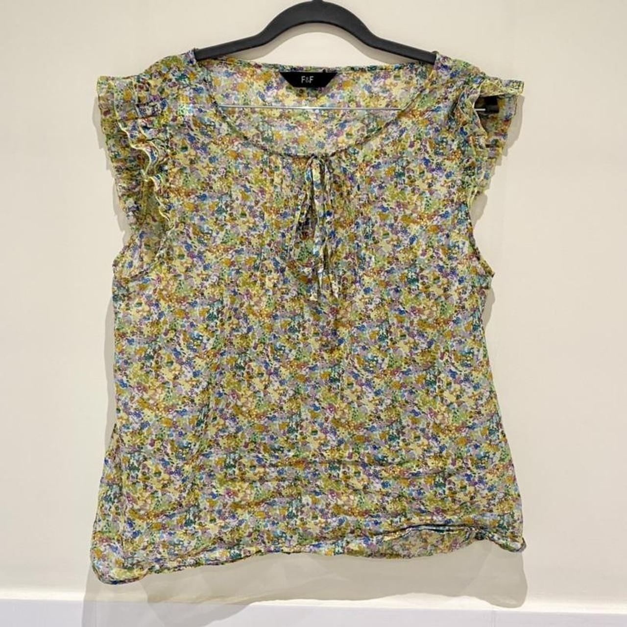 Sheer floral blouse from F+F at Tesco 💛⚡️ Beautiful... - Depop