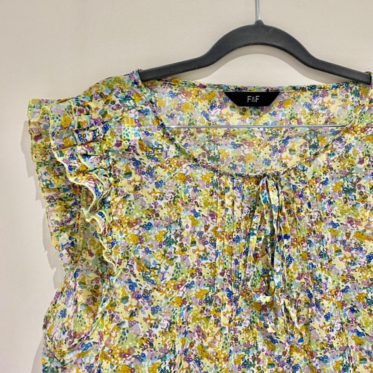 Sheer floral blouse from F+F at Tesco 💛⚡️ Beautiful... - Depop