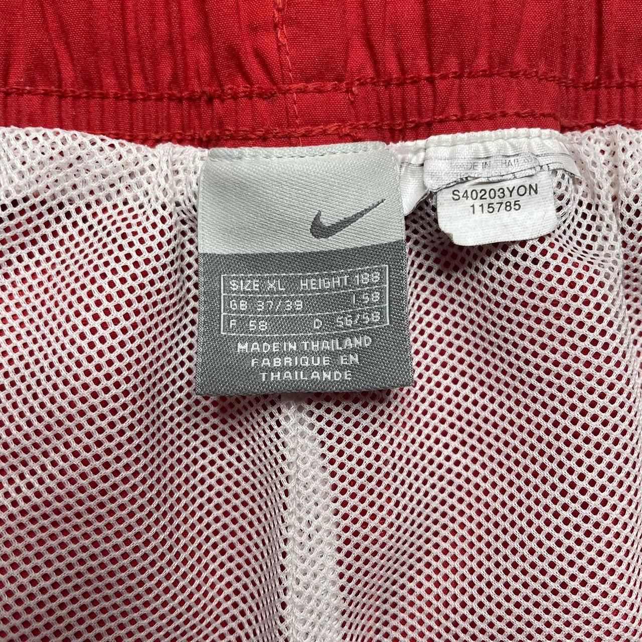 Nike Men's Red and White Shorts | Depop