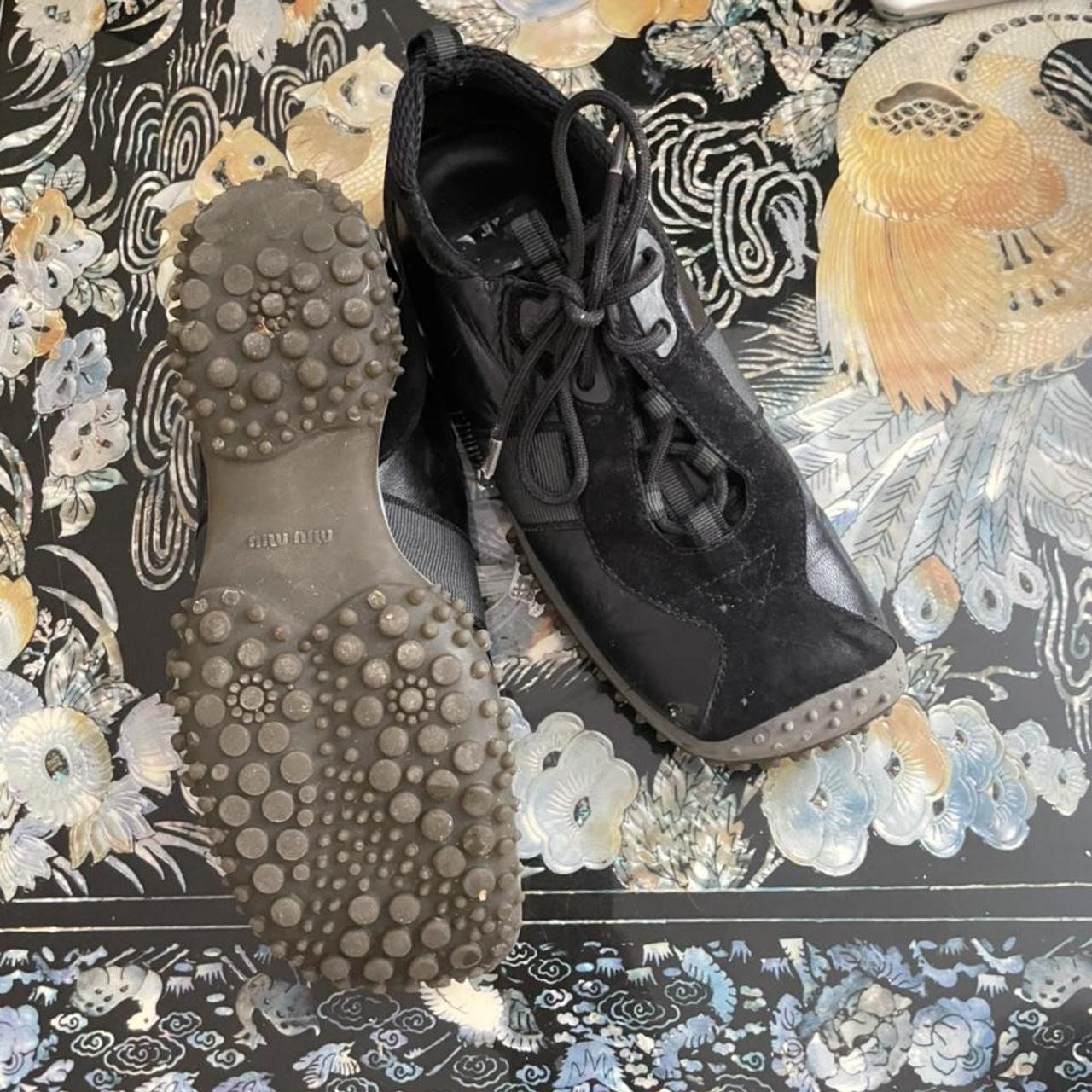 Miu Miu Women's Black and Grey Trainers (3)