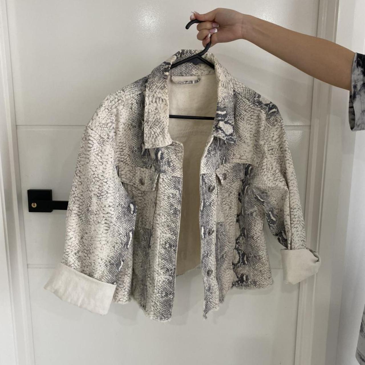 snakeskin denim jacket