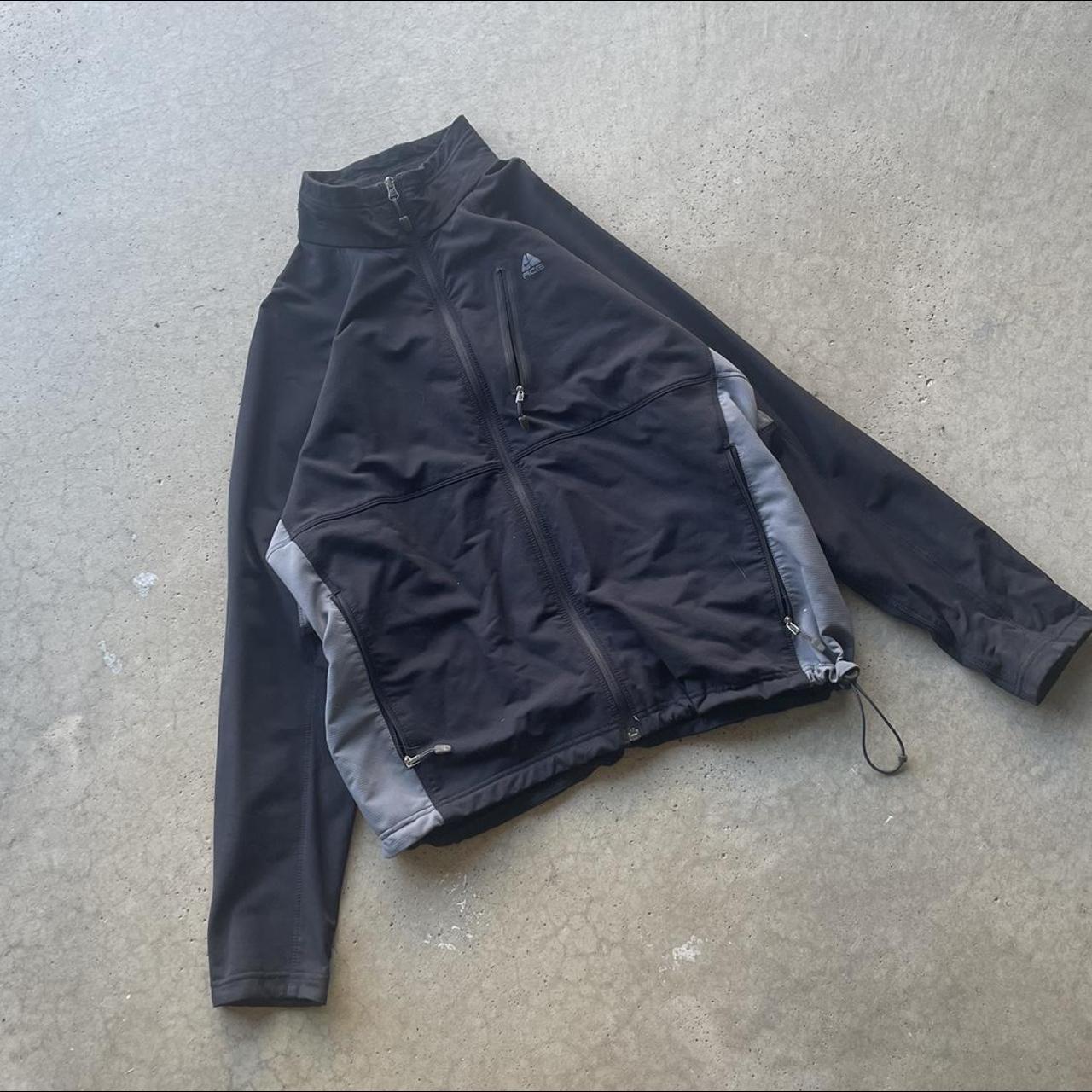 Vintage Nike acg zip up jacket gorpcore black Size... - Depop