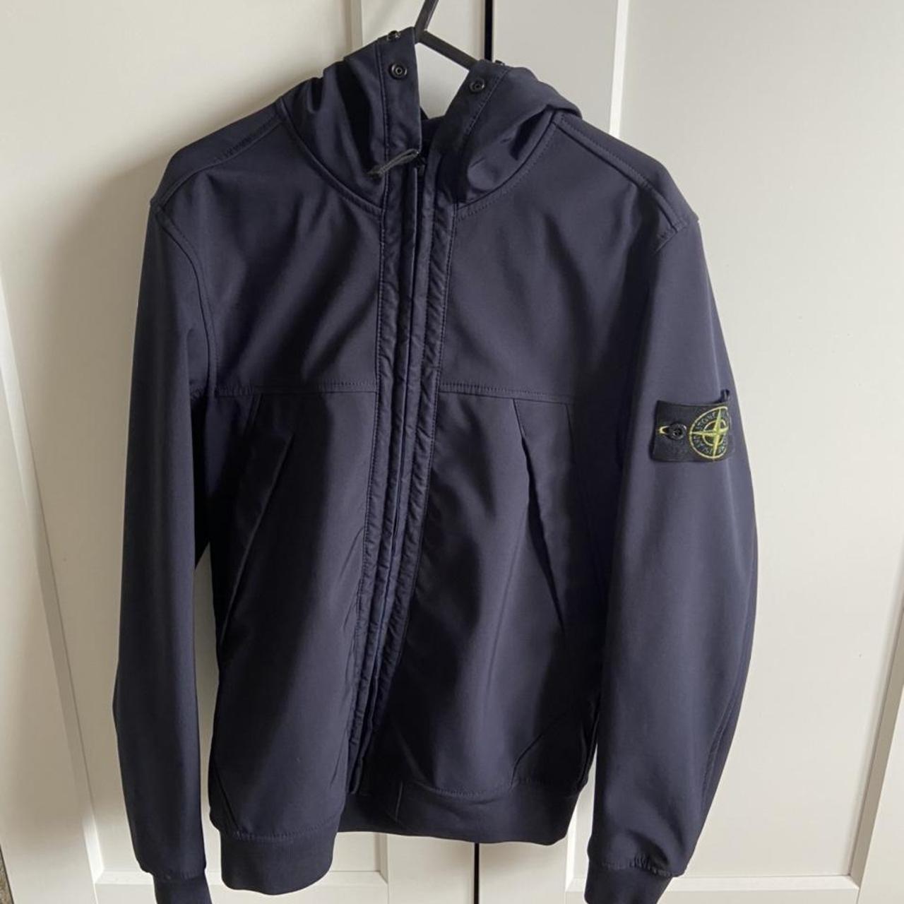 Stone Island Jacket in Navy. Sized Small, smaller... Depop