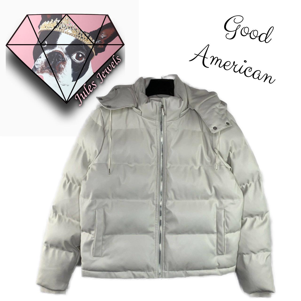 good american faux leather puffer