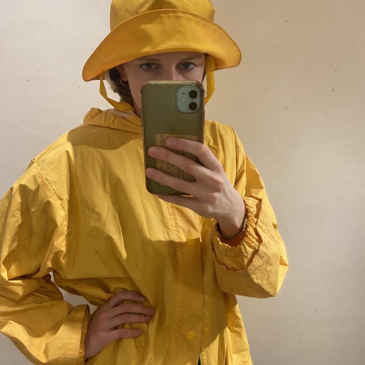 gap yellow rain jacket