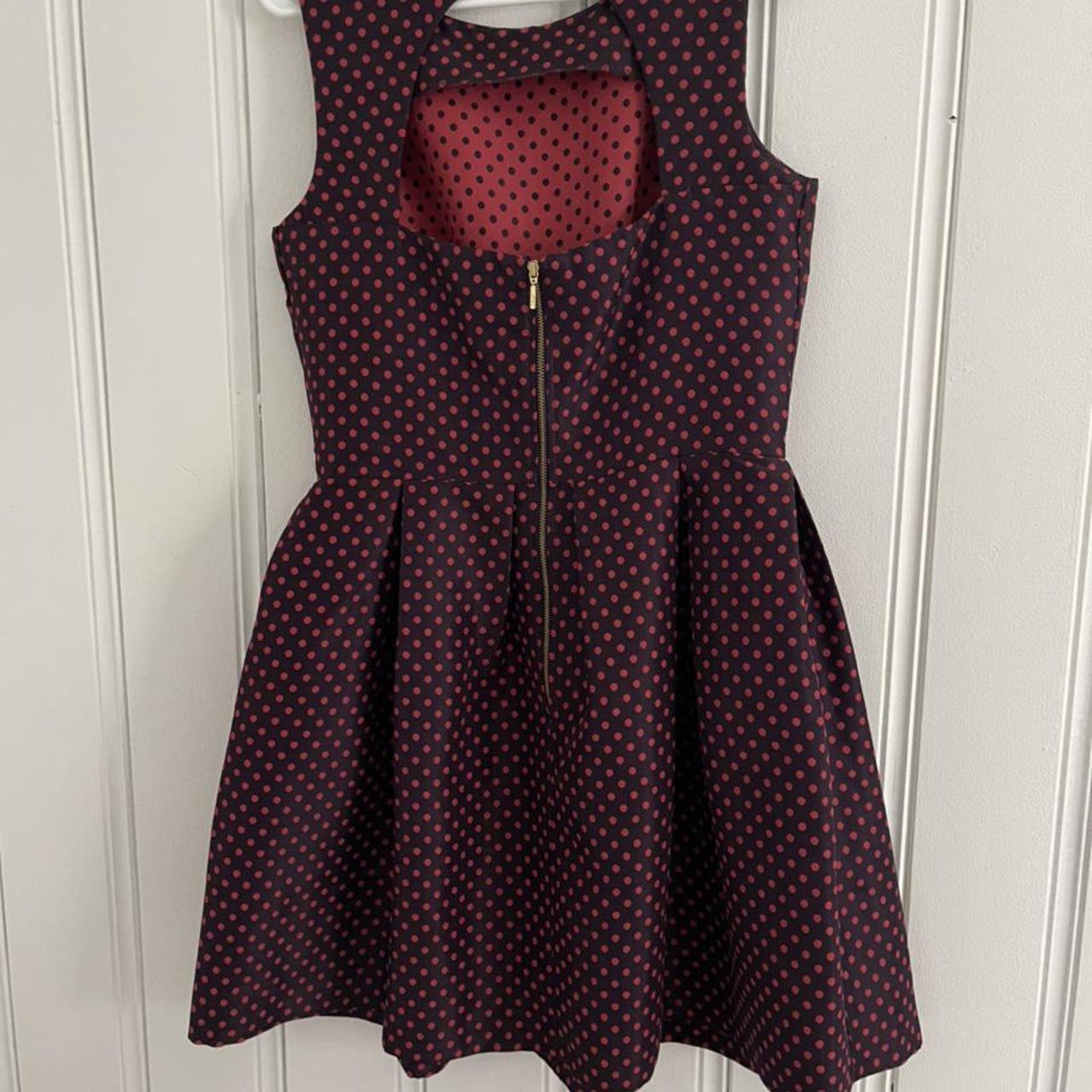 Closet London Women's Burgundy and Red Dress (2)