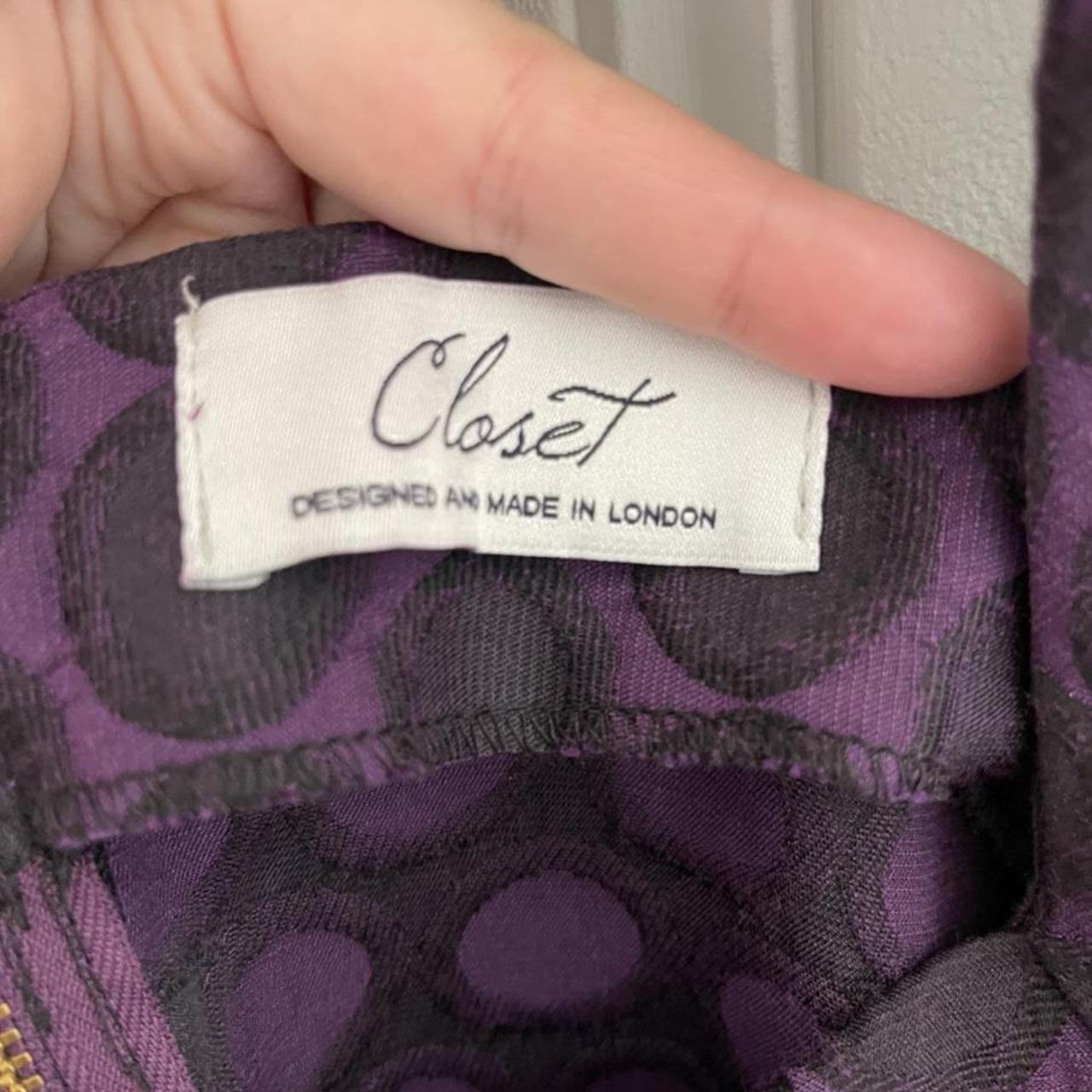 Closet London Women's Purple and Black Dress (3)