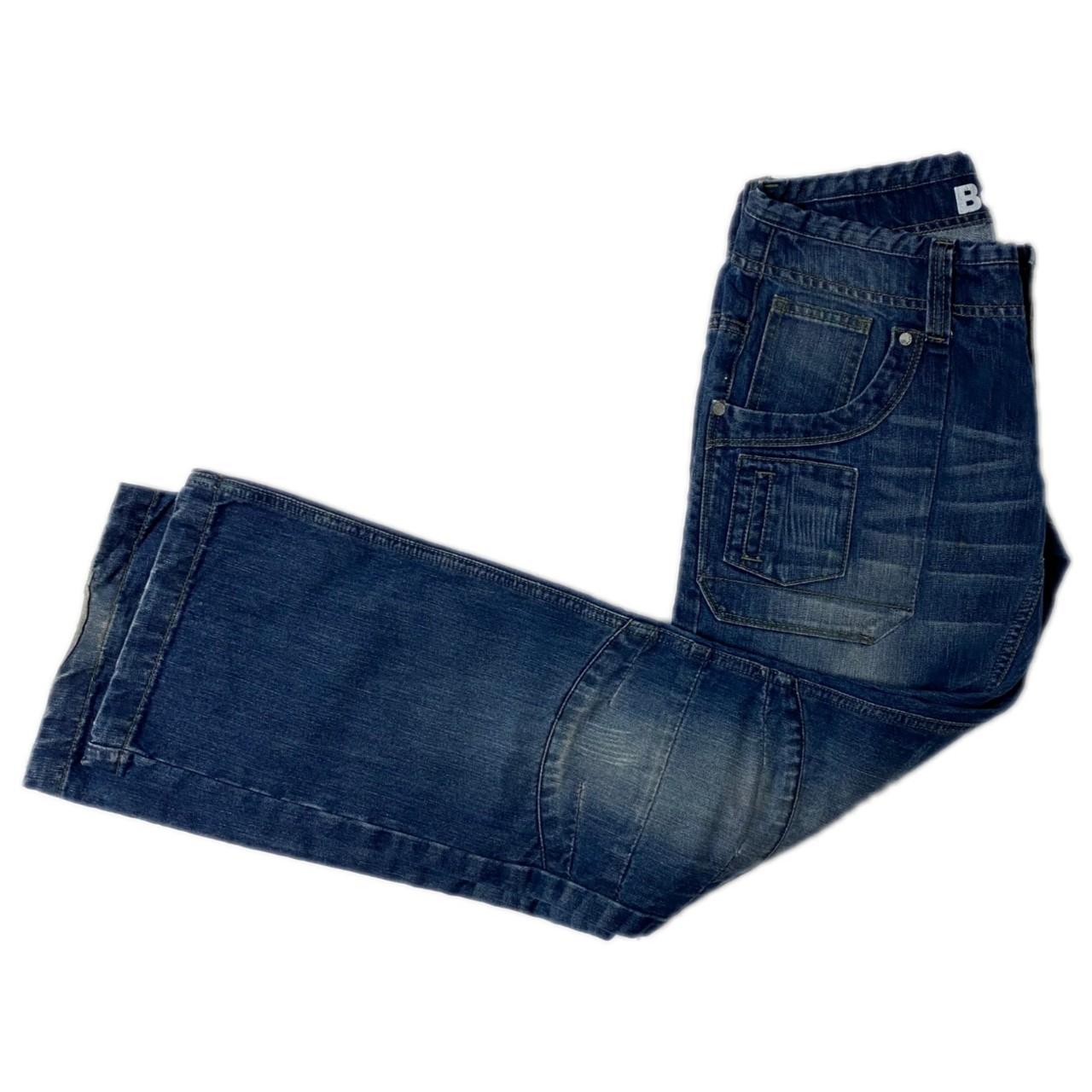 Low/midrise Bench jeans, washedout blue denim with... Depop