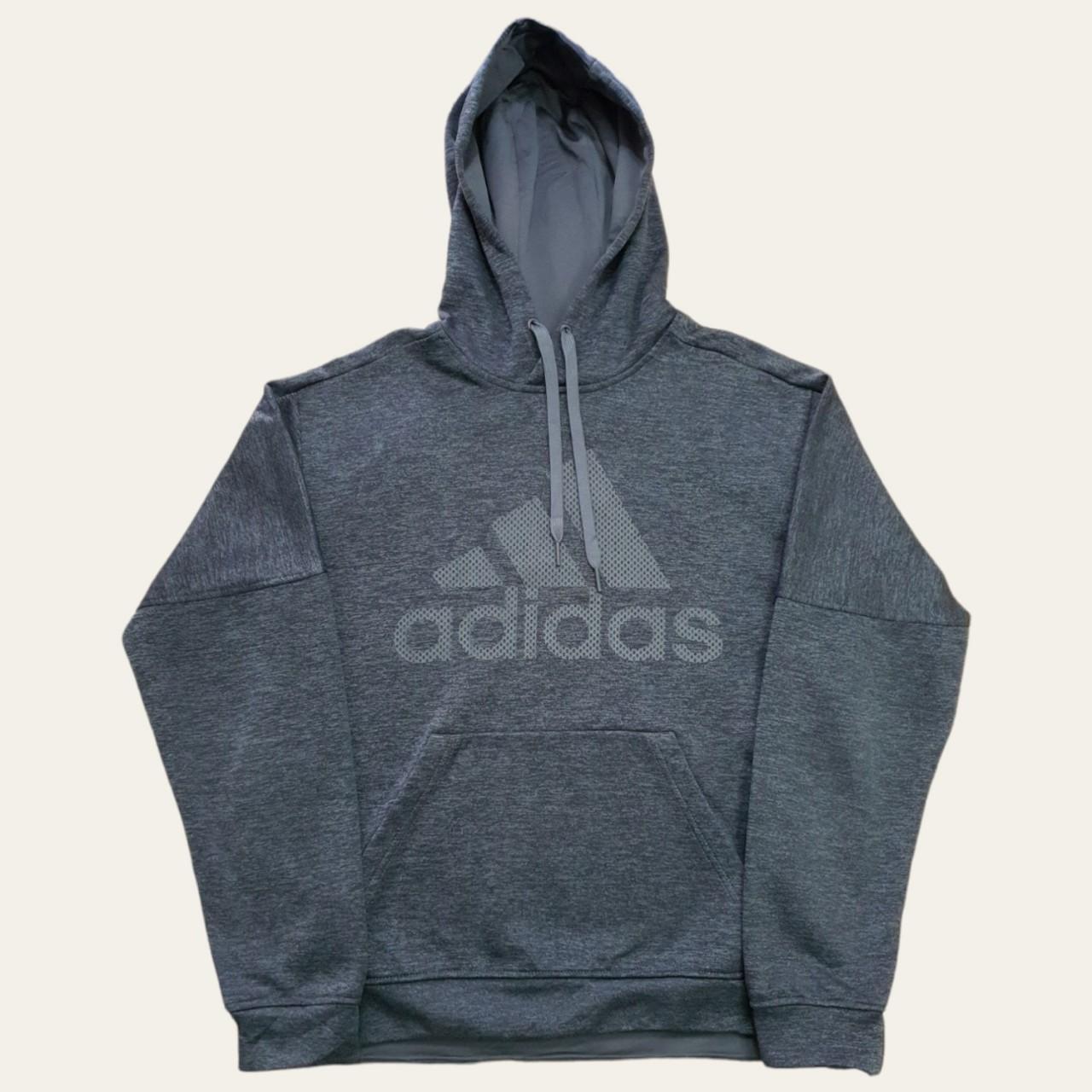 Adidas Men's Grey Hoodie | Depop