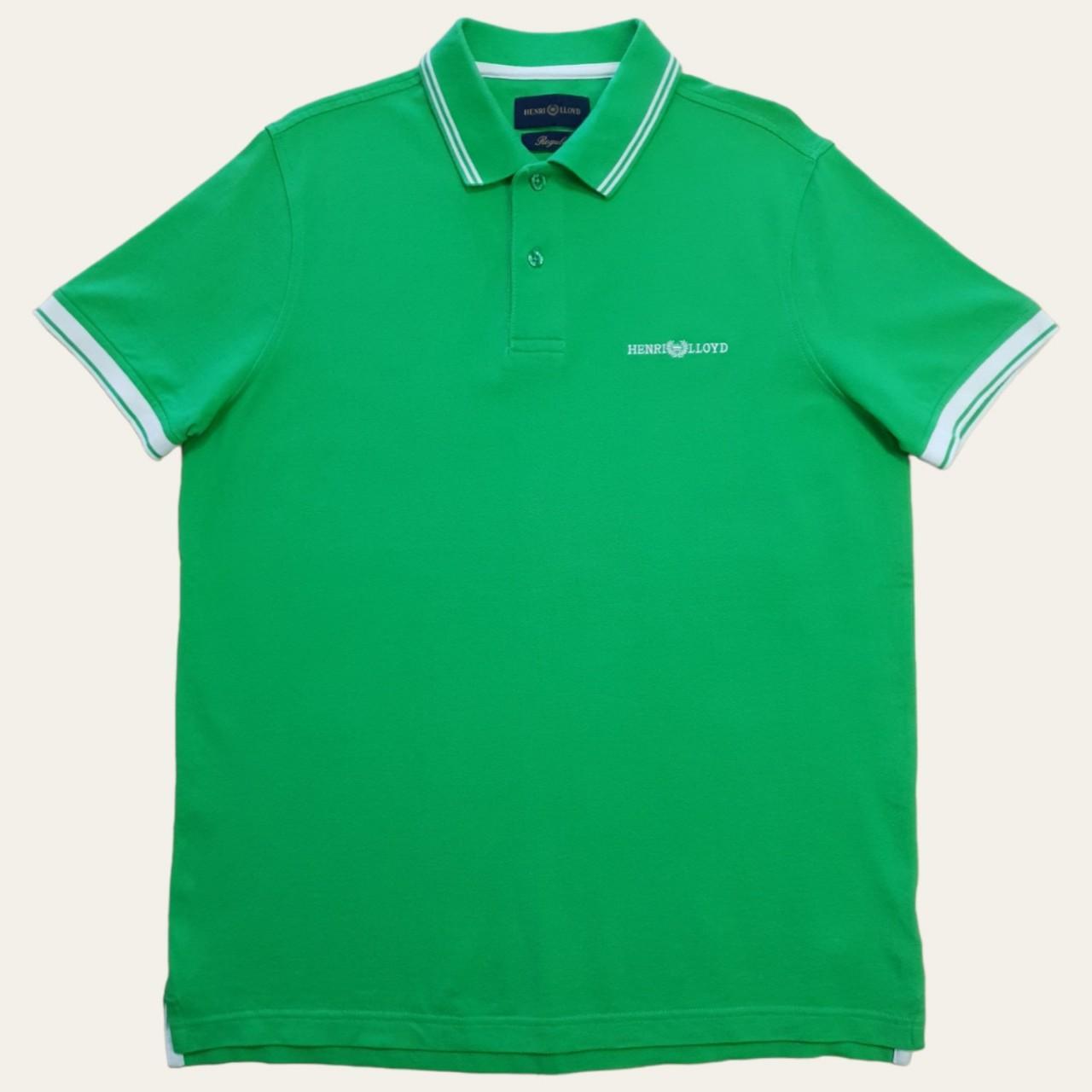 Henri Lloyd Men's Green and White Tshirt Depop