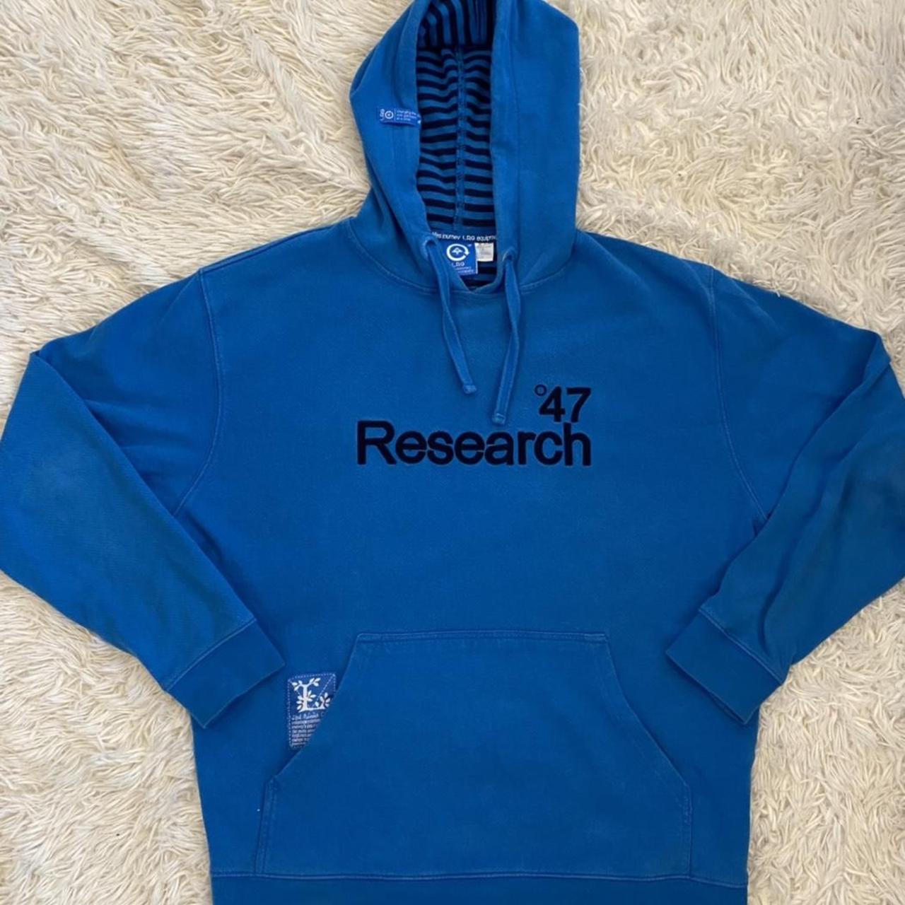 47 Men's Hoodie - Blue - L