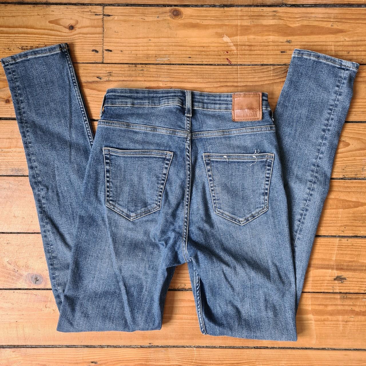 WEEKDAY mid wash high waisted skinny jeans. Tag... - Depop