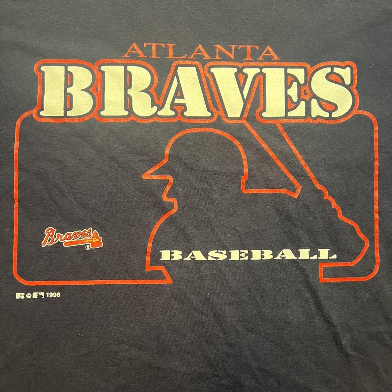 Vintage 90s Atlanta Braves Jersey Russell Athletic - Depop