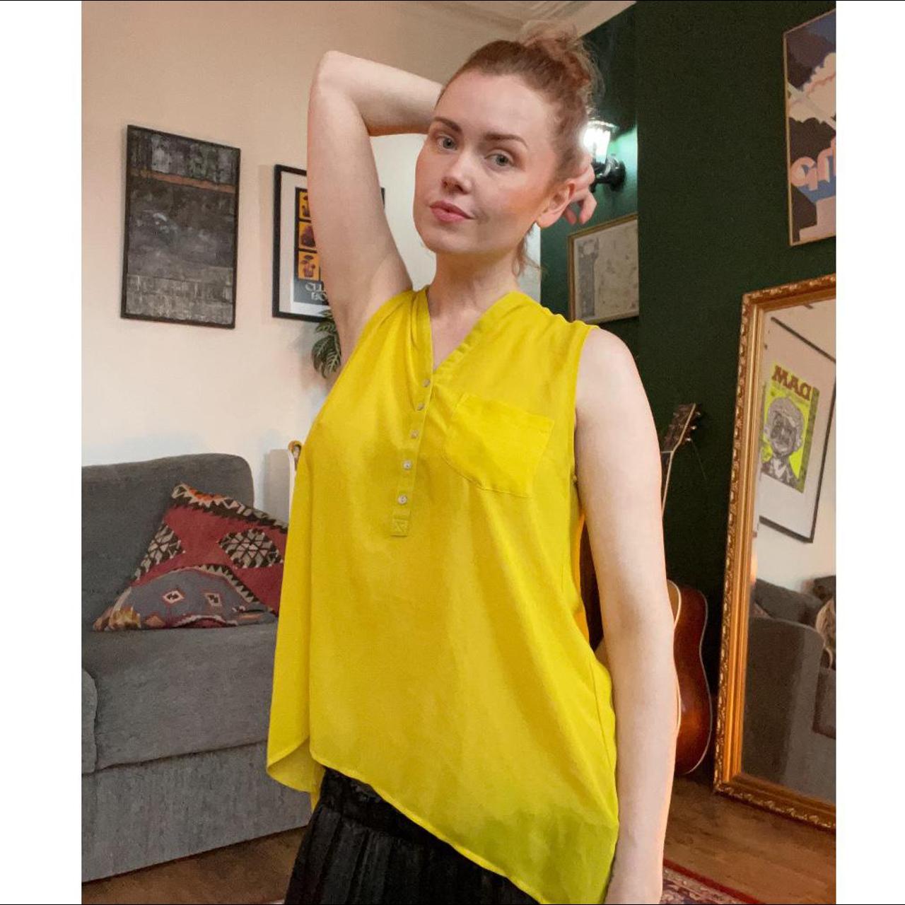 H&m yellow outlet blouse