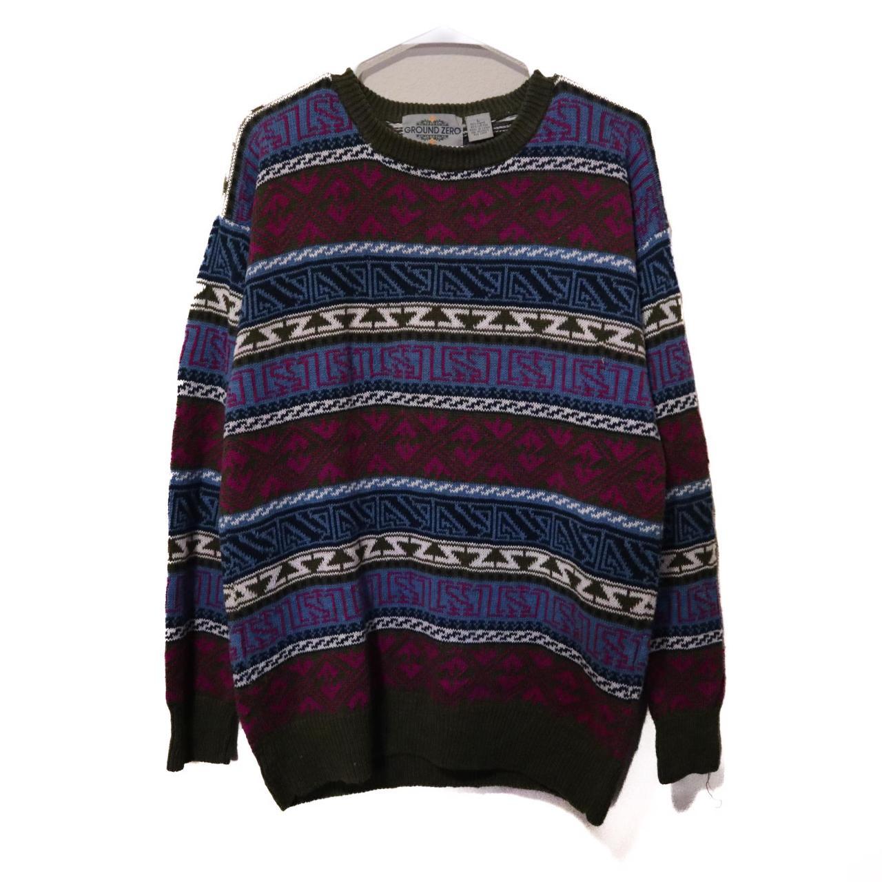 Product Image 1 - 90s Colorful Geometric Pullover Sweater
Size