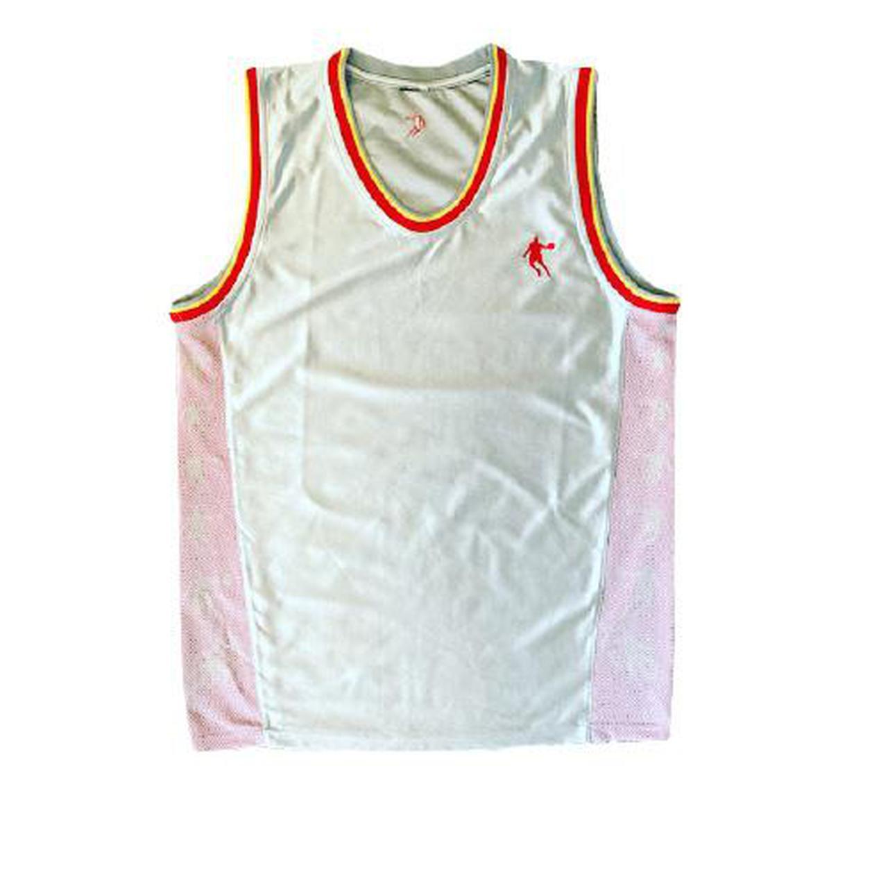 Vintage basketball vest in silver grey with... Depop