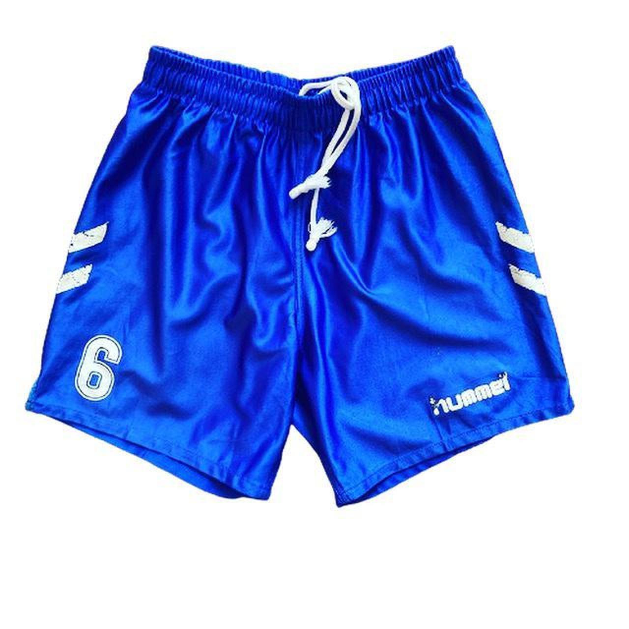 Hummel Men's Blue and White Shorts | Depop