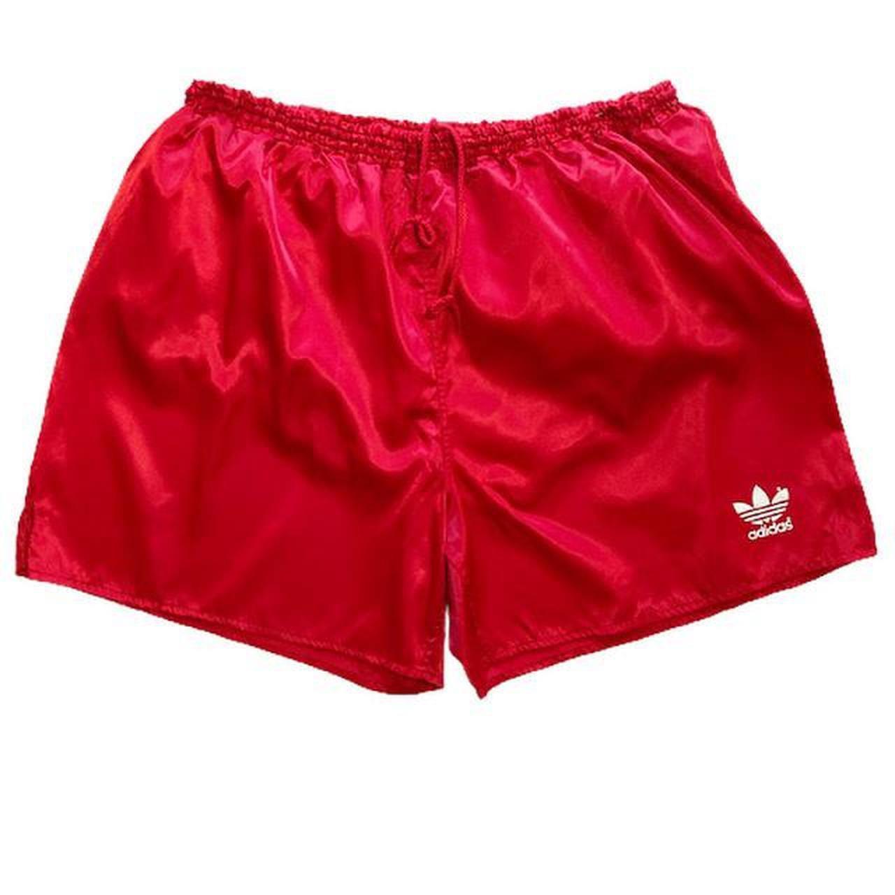 adidas red biker shorts