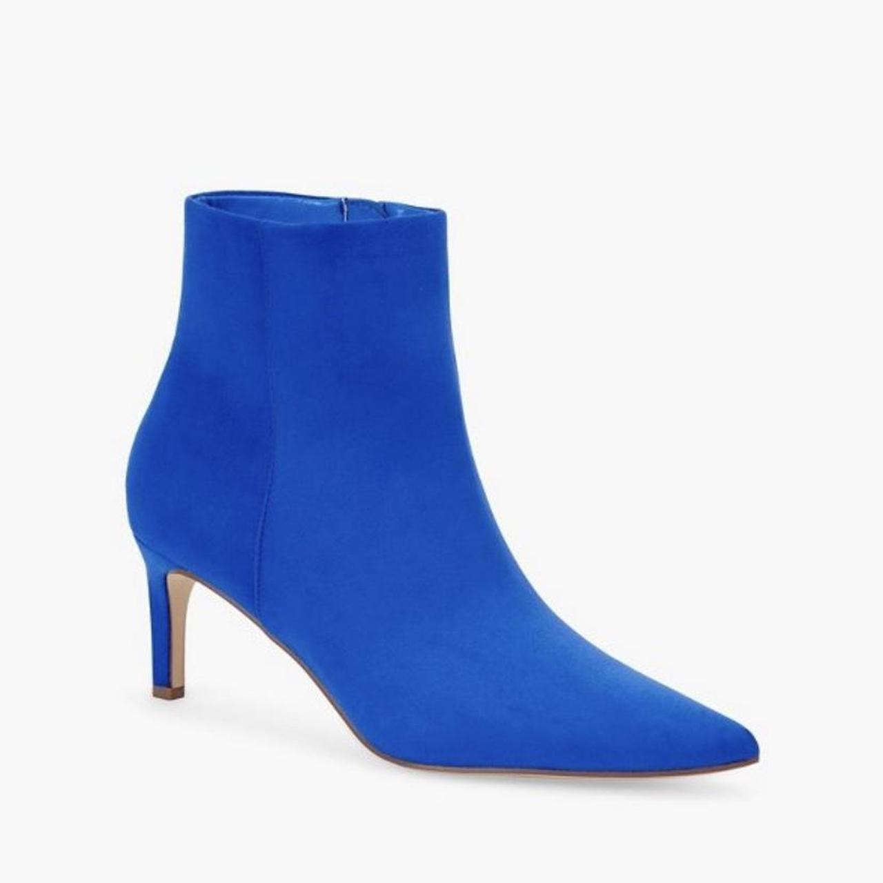 electric blue ankle boots